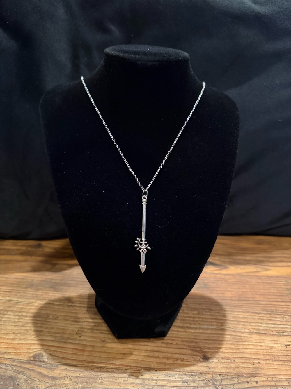 Silver sword necklace